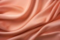 Soft peach fabric with delicate folds