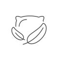 Soft pillow line outline icon