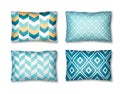Soft Pillows Realistic Set Royalty Free Stock Photo