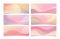 Soft pink abstract gradient banner collection