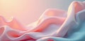 Soft pink and blue draped fabric with gentle waves and subtle light shimmer. Generative AI Royalty Free Stock Photo