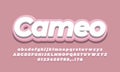 Soft pink color 3d color text effect