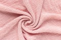Puckered texture pink fabric. Abstract background Royalty Free Stock Photo