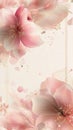 Soft Pink Floral Pattern Background Design Royalty Free Stock Photo