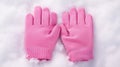 soft pink gloves