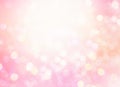 Soft pink glowing bokeh blur background,