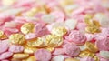 Soft Pink and Gold Confetti Party Favors for a Festive and Fun Celebration