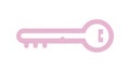 Soft Pink Gradient Key Icon Ã¢â¬\' Creative Access Vector Symbol, vector design Generative AI Royalty Free Stock Photo