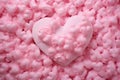 Soft Pink heart foam. Generate Ai Royalty Free Stock Photo