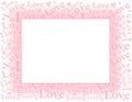 Soft Pink Love and Hearts Frame Border Royalty Free Stock Photo