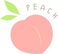 Soft pink peach fruit