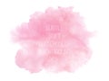 Soft pink powder color watercolor background. Royalty Free Stock Photo