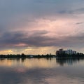 Soft pink sky before the rain Royalty Free Stock Photo