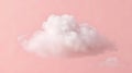 Dreamy Minimal Pink Sky with White Cloud Royalty Free Stock Photo