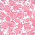 Soft pink slice of pomegranate on a white background. Soft fruit design element.