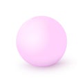 Soft pink sphere, ball. Mock up of clean round the realistic object, orb icon. Design decoration round shape, geometric simple Royalty Free Stock Photo