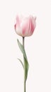 Soft Pink Ulip Bundle in Modern Style on White Background . Royalty Free Stock Photo