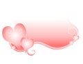 Soft Pink Valentine Hearts Swoosh Logo