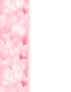 Soft Pink Valentine's Day Hearts Border