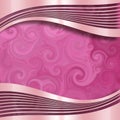 Soft pink wavy vintage gradient background with silvery curved lines.