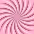 Soft pink and white rotating hypnosis spiral. Twirl abstract background. Optical illusion. Hypnotic psychedelic vector Royalty Free Stock Photo