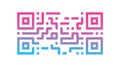 Soft Pixel Rounded QR Code Digital Design, vector design Generative AI Royalty Free Stock Photo