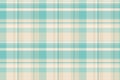 Soft plaid pattern in pastel turquoise and beige. Versatile background for fabrics, textiles, design projects, and creative Royalty Free Stock Photo