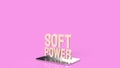 The soft power text on tablet for business concept 3d rendering Royalty Free Stock Photo