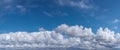 Soft puffy autumn clouds panorama