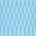 Soft quilted leather blue background panel with a triangular ornament. 3d rendering Royalty Free Stock Photo