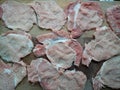 Soft, raw, tenderized pork preparing to cook Royalty Free Stock Photo