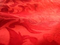 Soft red fabric closeup