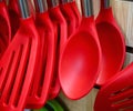 Soft Red Spatulas and Spoons