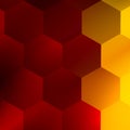 Soft Red Yellow Hexagons. Modern Abstract Background. Elegant Art Illustration. Creative Flat Texture. Web Design Element. Royalty Free Stock Photo