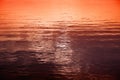 Soft rippled water background at sunset Royalty Free Stock Photo