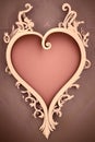 Soft romantic vintage love heart frame