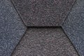 soft roof, bitumen shingles close-up