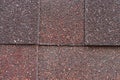 soft roof, bitumen shingles close-up