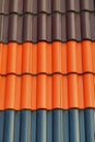 Soft roof, tiles. Different colors of shingles Royalty Free Stock Photo