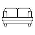 Soft room sofa icon outline vector. Travel interior