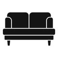Soft room sofa icon simple vector. Travel interior