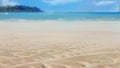Soft sand on tropical beach and blue sea with summer sky