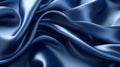 Close up of a soft Satin Texture in navy Colors. Elegant Background.