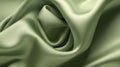 Close up of a soft Satin Texture in sage Colors. Elegant Background.