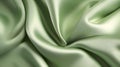 Close up of a soft Satin Texture in sage Colors. Elegant Background.