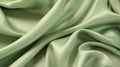 Close up of a soft Satin Texture in sage Colors. Elegant Background.