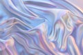 Soft satin waves in a tranquil holographic dreamscape. AI generated Royalty Free Stock Photo