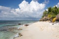 Soft sea waves of turquoise water and white sand