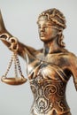 soft selective focus, the symbol of justice and justice is a statuette of the goddess Themis judge& x27;s gavel. legal