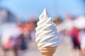 Soft serve ice cream cone Royalty Free Stock Photo